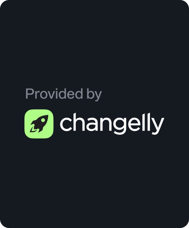 Provided by Changelly, with the Changelly logo