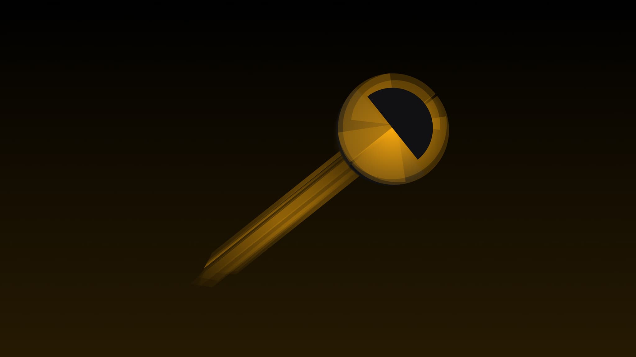 Golden key on a dark background, representing a crypto private key