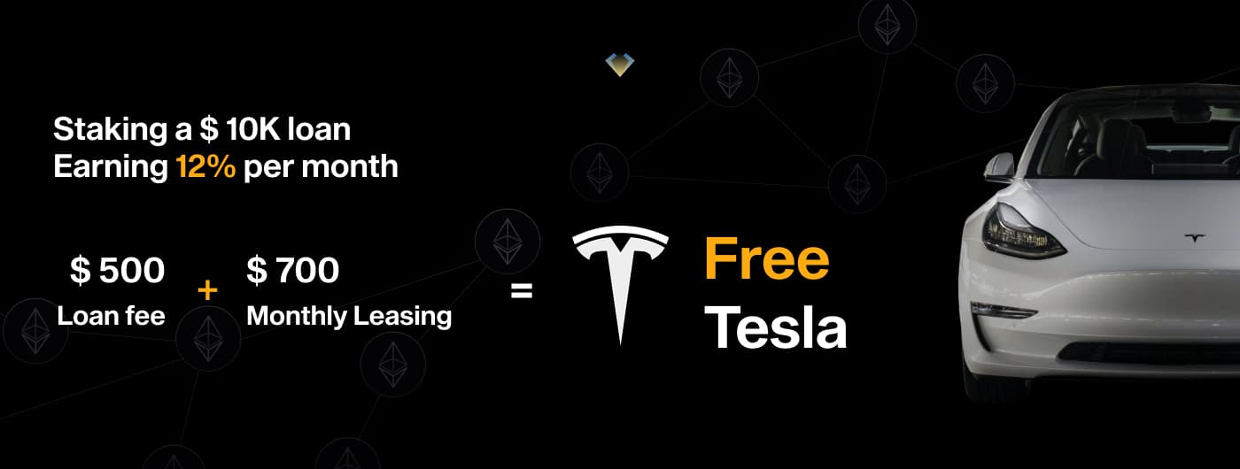 Staking a $10K loan at 12% a month to cover a $500 fee and $700 monthly lease equals a free Tesla